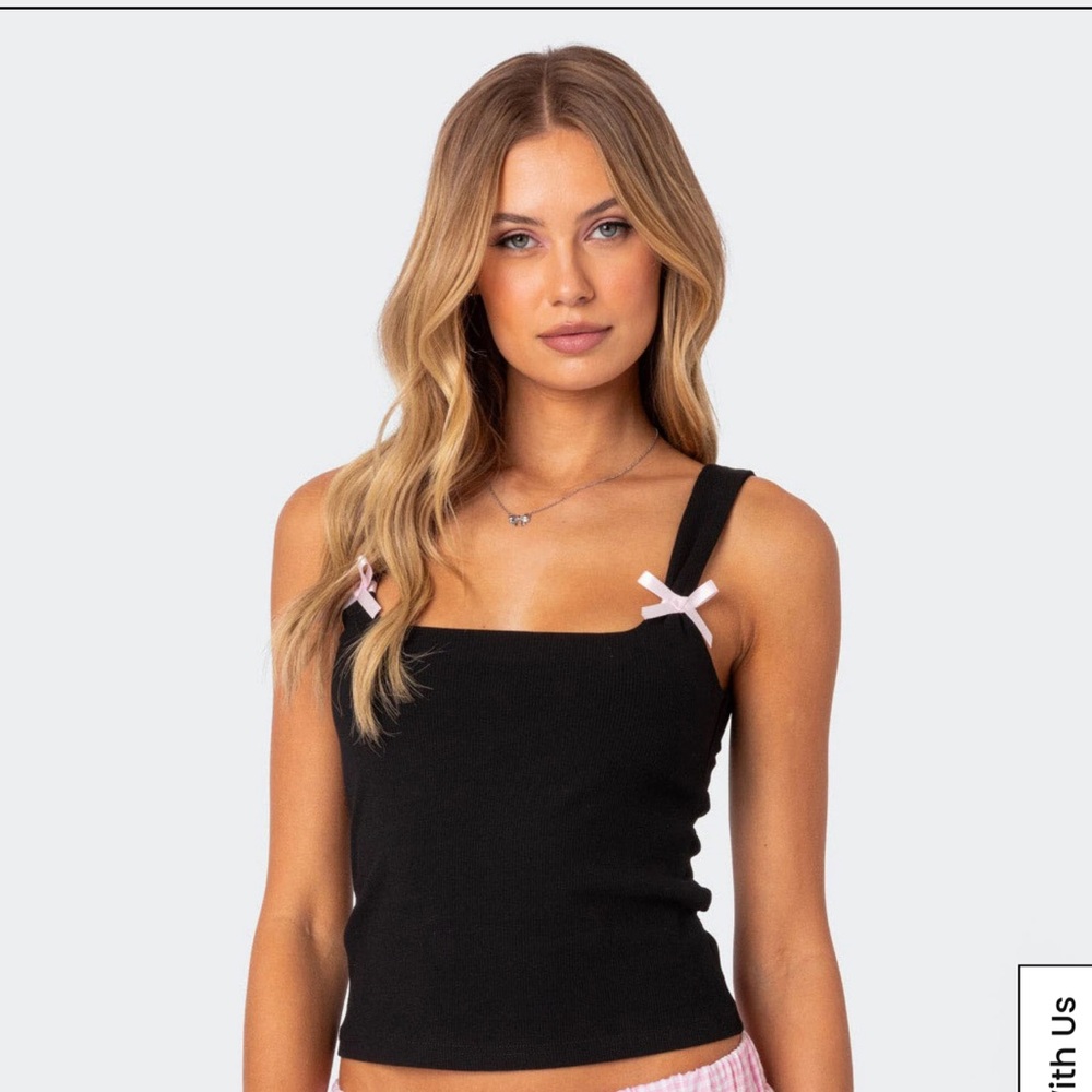 NWT Edikted Lola Ribbed Tank Top SZ M